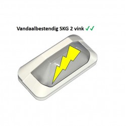 Bliksem P1, 1x  LED 3,3W-400lm-3000K, schakelbaar, opalen polycarbonaat lichtkap, grijs, ta @ 25 gr. C., IP 55, klasse I