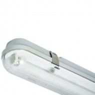 Brava LED Armatuur, 2,3 - 12,5 Watt instelbaar, 330 - 2330lm, 4000k, grijs, ecowalk+nood + dim functie, IP 66, klasse I, LxB 1272x96