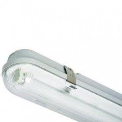 Brava LED Armatuur, 2,3 - 12,5 Watt instelbaar, 330 - 2330lm, 3000k, grijs, bewegingsmelder + dim functie, IP 66, klasse I, LxB 1272x96