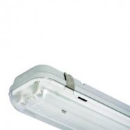 Brava LED Armatuur, 2,3 - 12,5 Watt instelbaar, 345 - 2420lm, 3000k, grijs, bewegingsmelder+nood + dim functie, IP 66, klasse I, LxB 1272x146