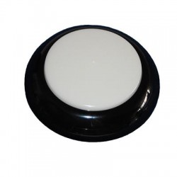 Brillante, 1x LED 3,3W-400lm-3000K, bewegingsmelder, opalen polycarbonaat lichtkap, zwart, ta @ 25 gr. C., IP: 54, klasse: I