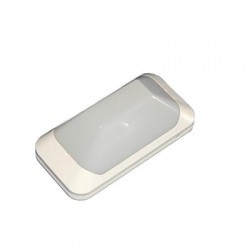 Topazio T1, 1x LED 6,6W-800lm-3000K, bewegingsmelder, opalen polycarbonaat lichtkap, wit, ta @ 25 gr. C., IP 55, klasse I Topazio T1, 1x LED 6,6W-800lm-3000K, bewegingsmelder, opalen polycarbonaat lichtkap, wit, ta @ 25 gr. C., IP 55, klasse I