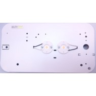 module t.b.v. Topazio T2, 2x LED 6,6W-1600lm-3000K, EcoWalk (ls+bm+dim) + nood, SmartTest-DALI, wit gelakt, ta @ 25 gr. C.
